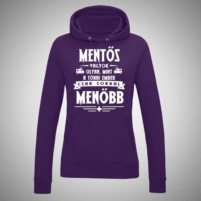 Női kapucnis pulóver Mentős Vagyok