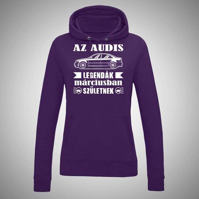 Női kapucnis pulóver Az Audis Legendák Születnek