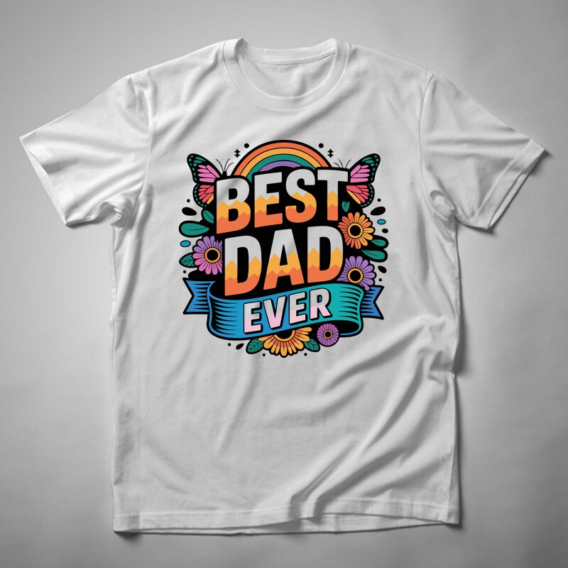 Férfi póló Best Dad Ever Pillangós
