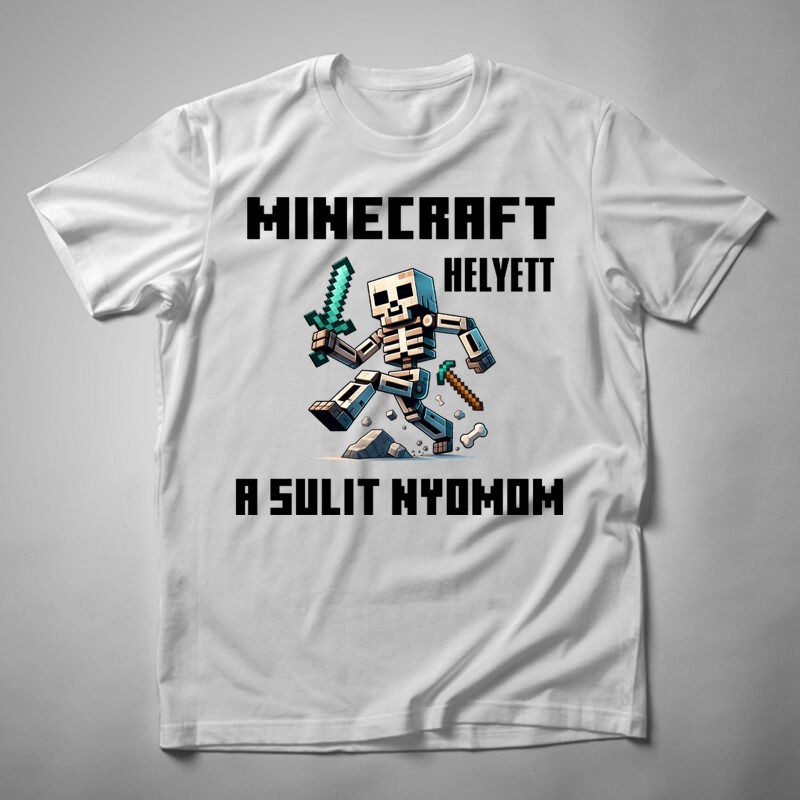 Férfi póló Minecraft Helyett SULI