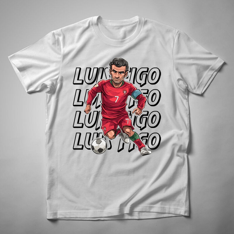 Férfi póló Luis Figo Chibi