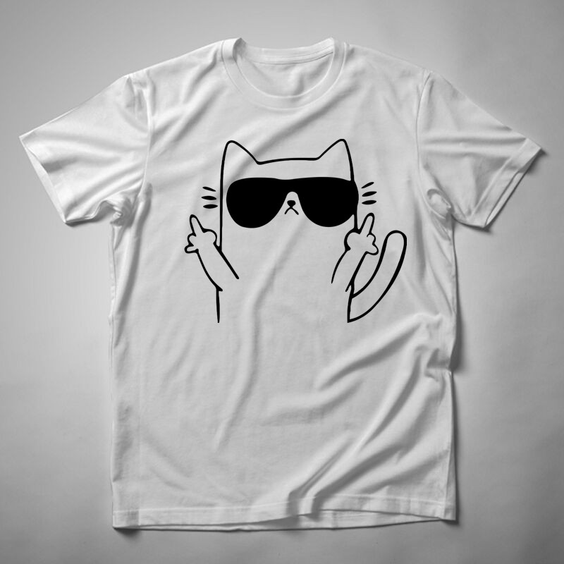 Férfi póló Cica Fuck