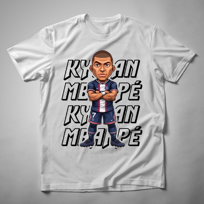 Férfi póló Kylian Mbappe Chibi