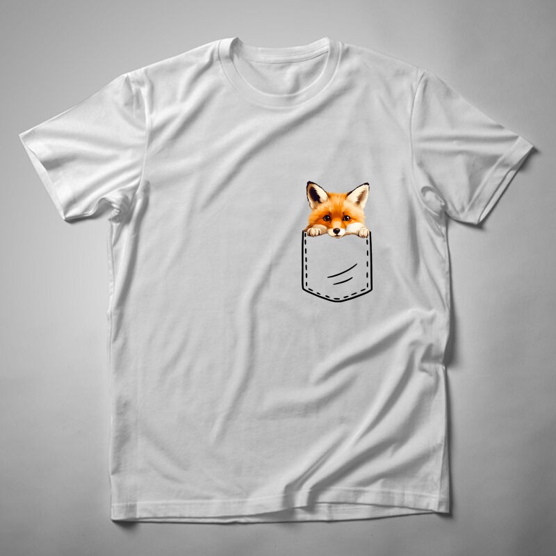 Férfi póló Róka Zseb