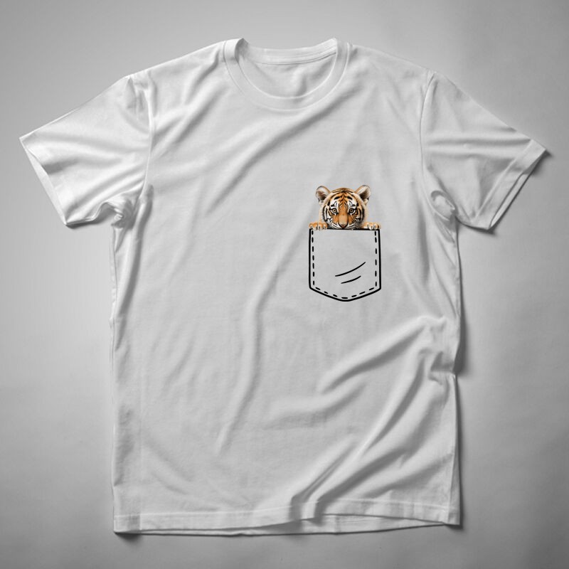 Férfi póló Tigris Zseb