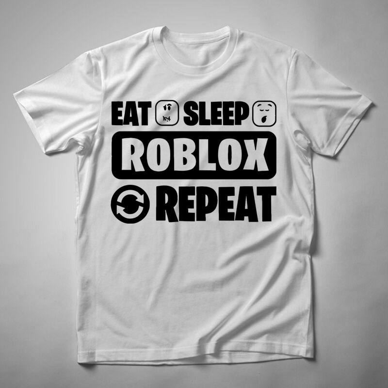 Férfi póló Eat Sleep Roblox Repeat