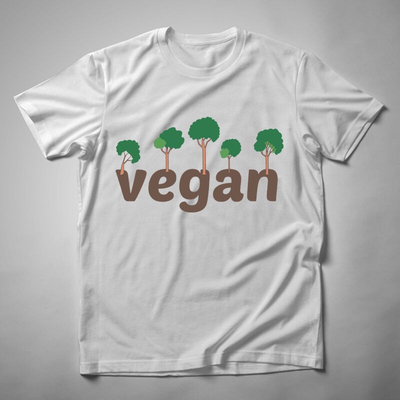 Férfi póló Vegan Trees