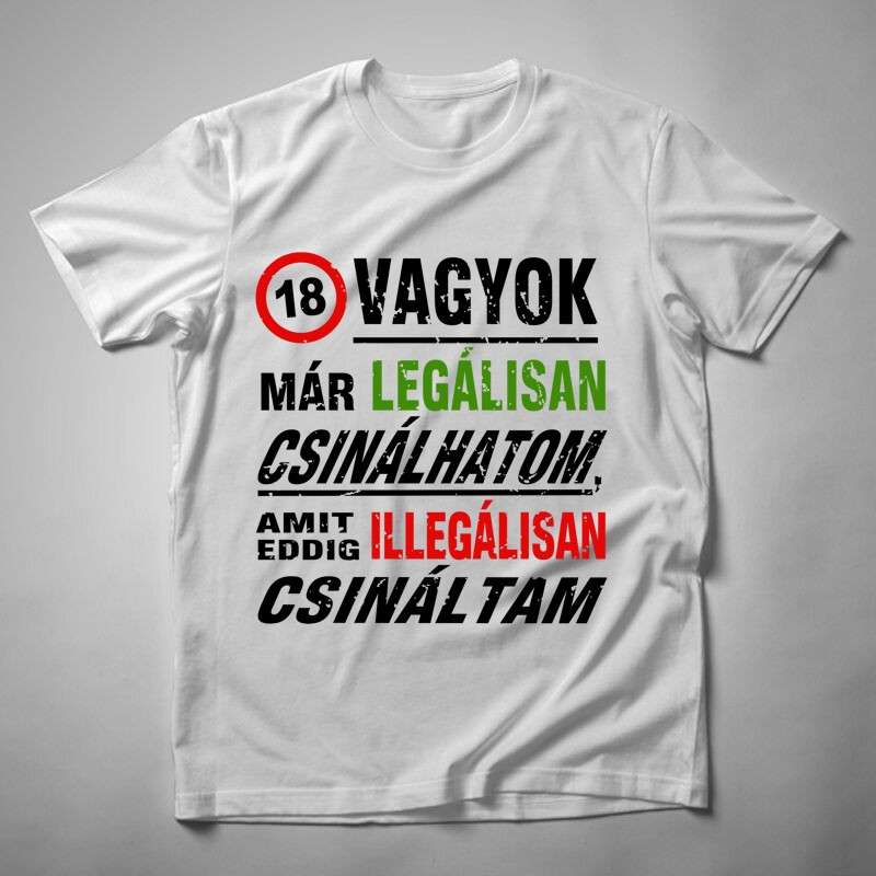 Férfi póló 18 Vagyok