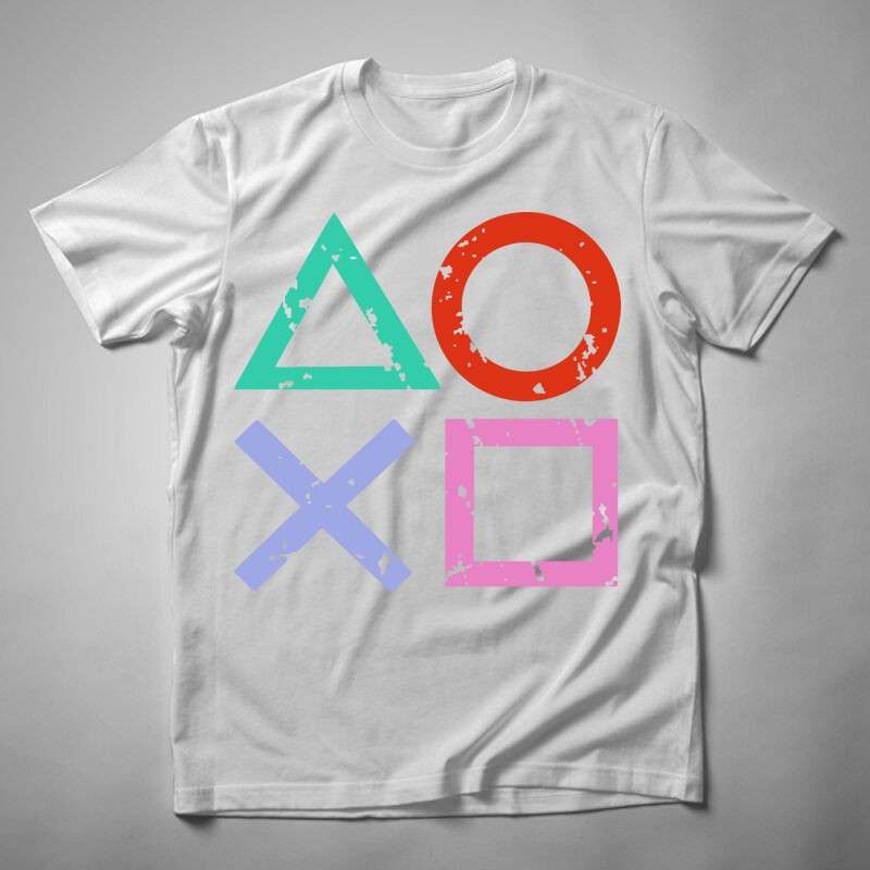 Férfi póló Playstation Symbols
