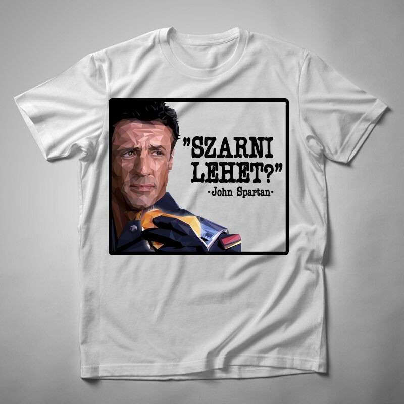 Férfi póló John Spartan Szarni Lehet?