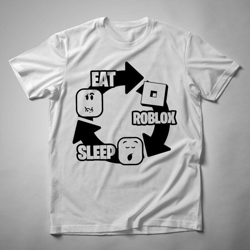 Férfi póló Eat Roblox Sleep