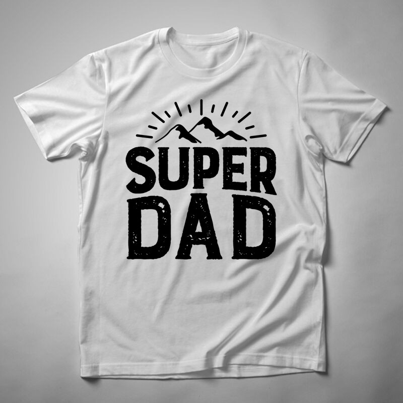 Férfi póló Super Dad Hegyek