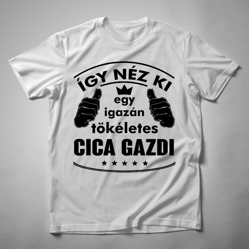 Férfi póló Így Néz Ki Egy Tökéletes Cica Gazdi