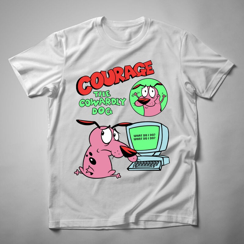 Férfi póló Courage The Cowardly Dog