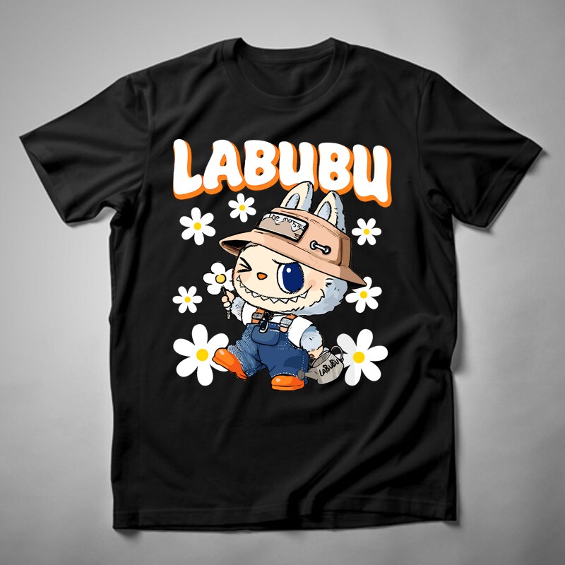 Férfi póló Labubu Virágos