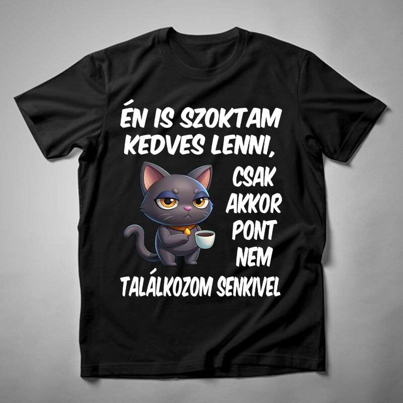 Férfi póló Én Is Szoktam Kedves Lenni Macska