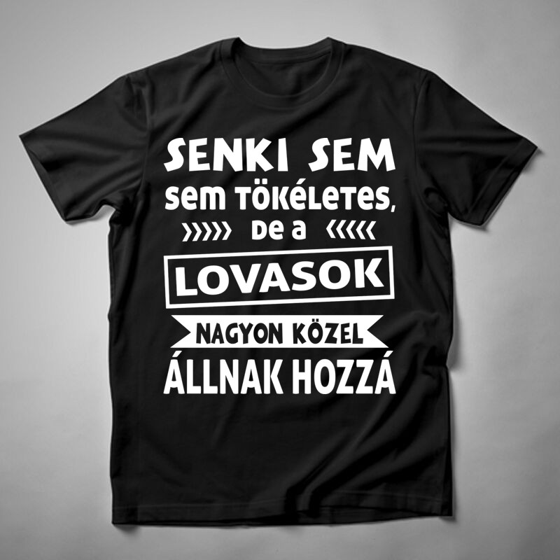 Férfi póló Senki Sem Tökéletes LOVASOK