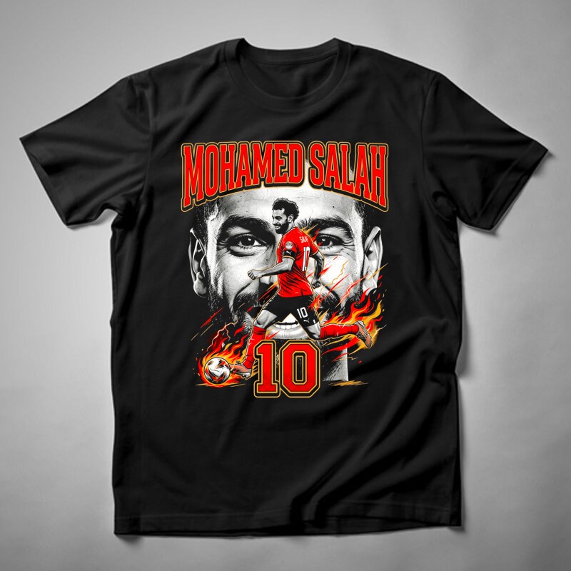 Férfi póló Mohamed Salah Bootleg