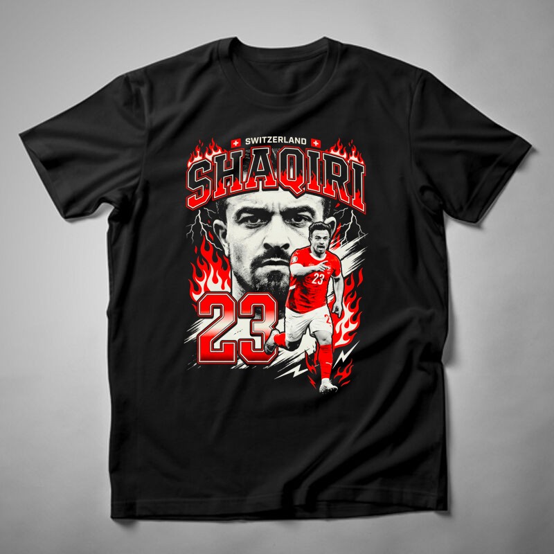 Férfi póló Xherdan Shaquiri Bootleg