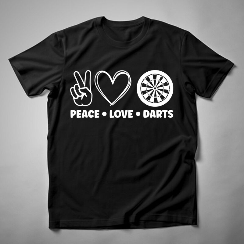 Férfi póló Peace Love Darts