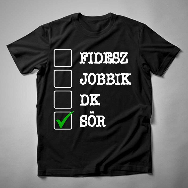 Férfi póló Fidesz Jobbik DK Sör