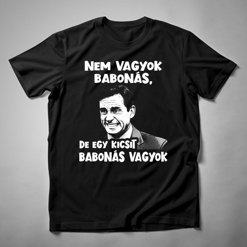 Férfi póló Michael Scott Nem Vagyok Babonás