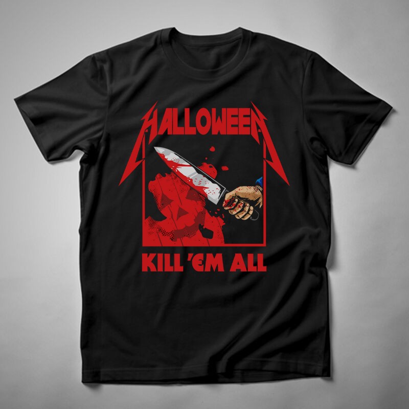 Férfi póló Halloween Kill Em All