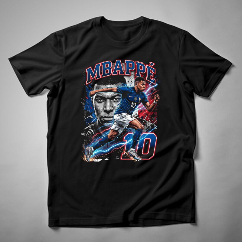Férfi póló Kylian Mbappe Francia Bootleg