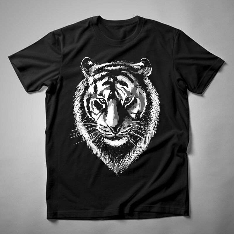 Férfi póló Tigris Fej