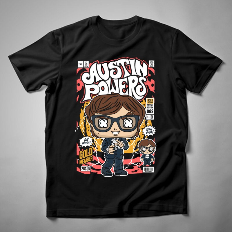 Férfi póló Austin Powers Pop Culture
