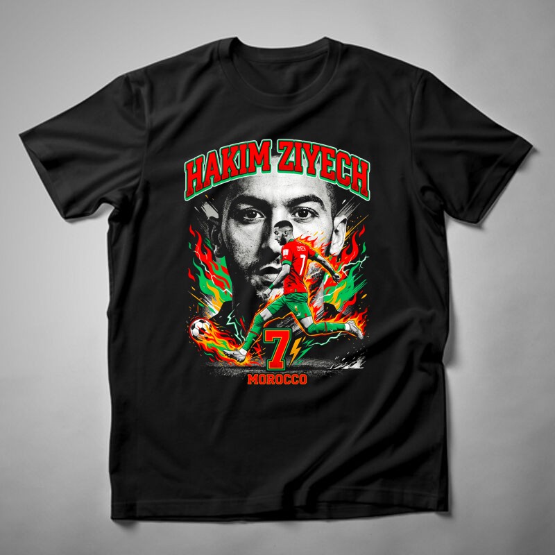 Férfi póló Hakim Ziyech Bootleg