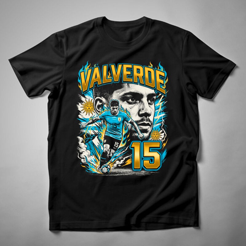 Férfi póló Valverde Bootleg