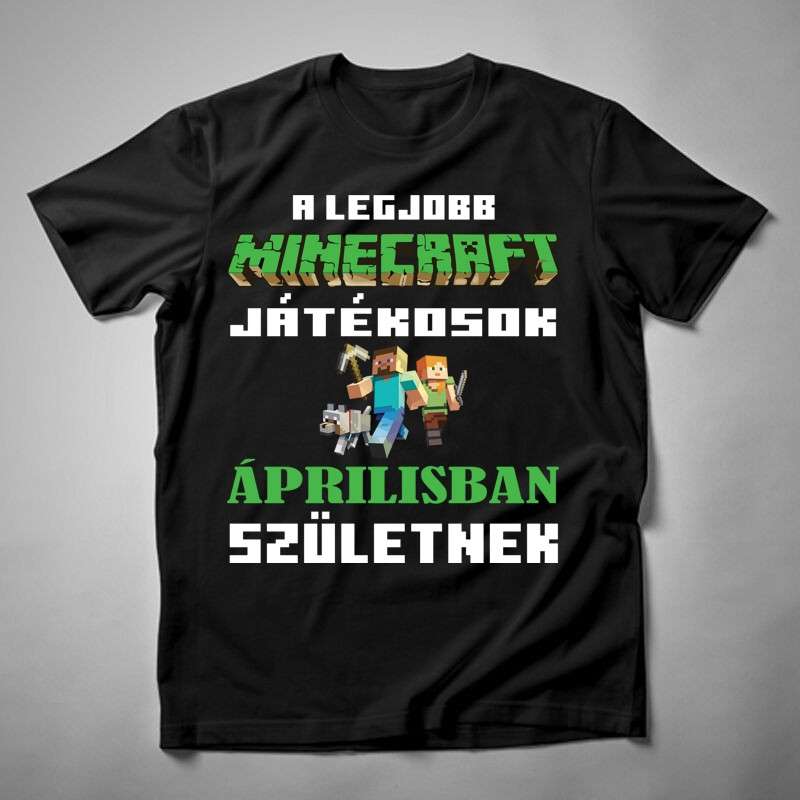 Férfi póló A Legjobb Minecraft Játékosok Születnek