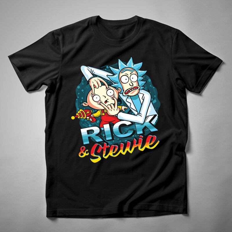 Férfi póló Rick And Stewie