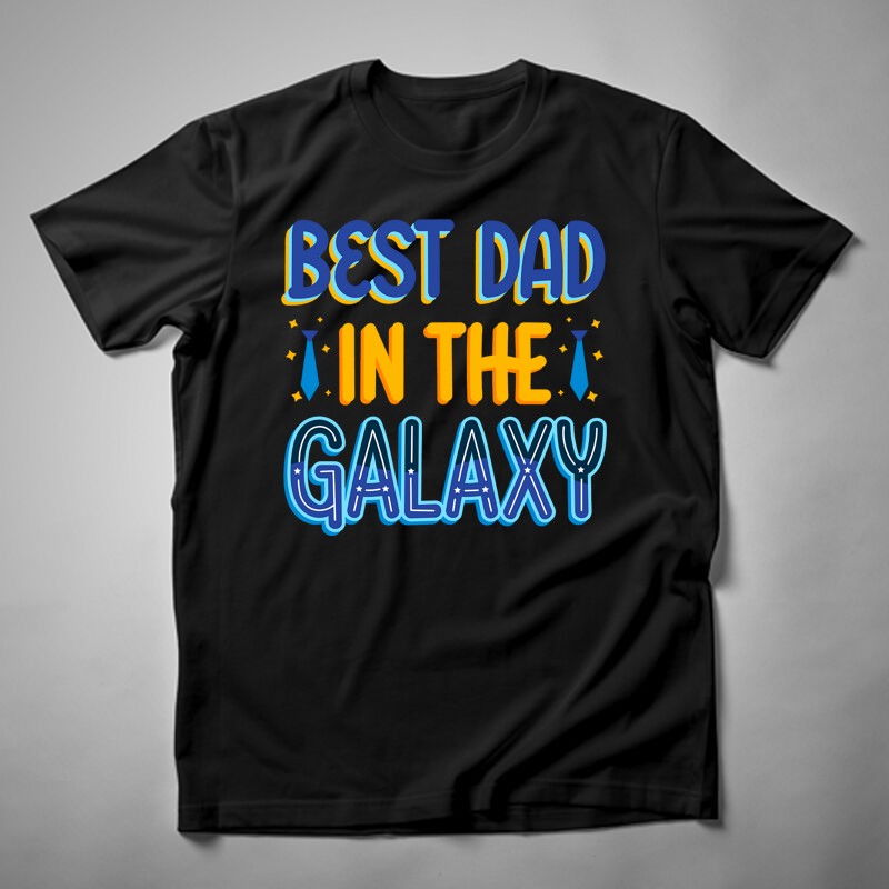 Férfi póló Best Dad In The Galaxy Nyakkendős