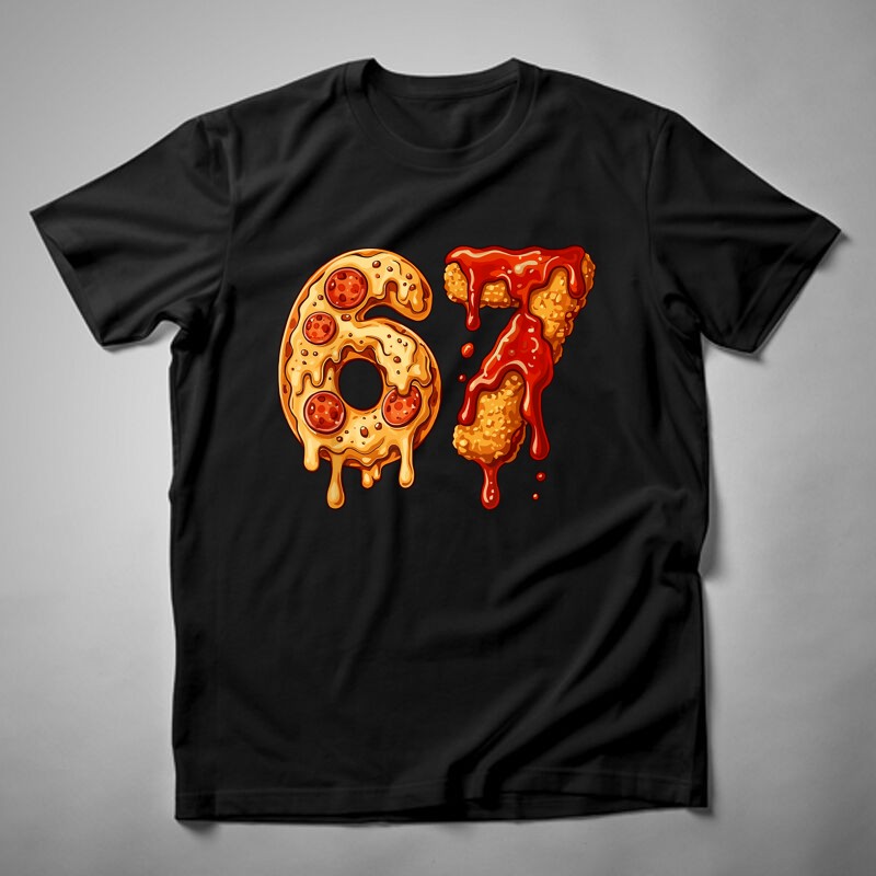 Férfi póló 67 Six Seven Pizza