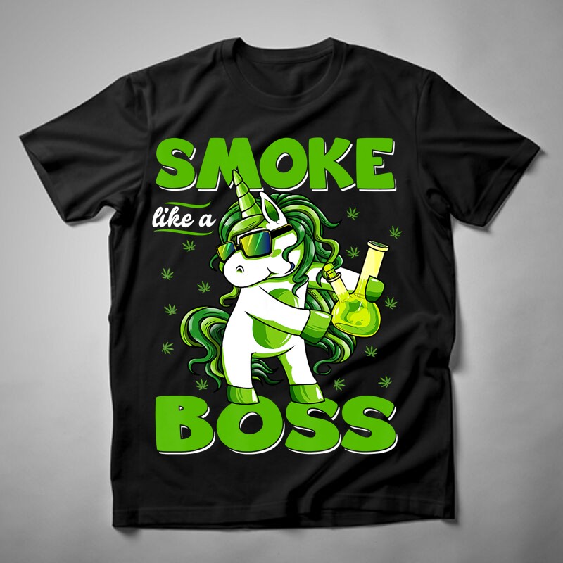 Férfi póló Smoke Like A Boss Unicorn