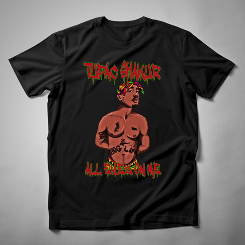 Férfi póló Tupac Shakur All Eyez On Me