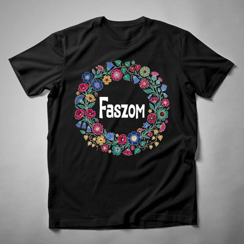 Férfi póló Faszom Virágos