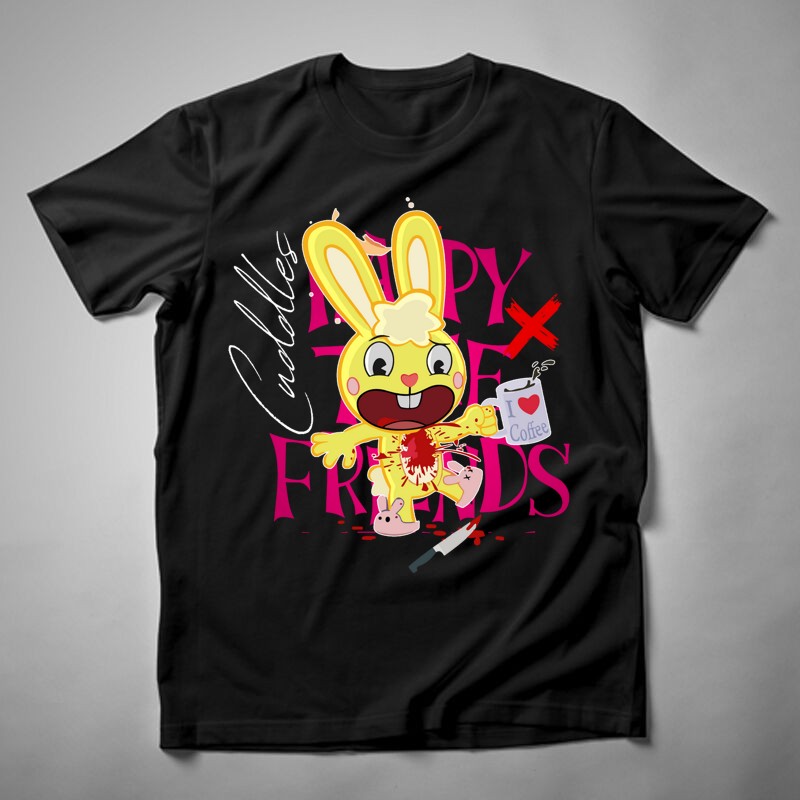 Férfi póló Happy Tree Friends Cuddles