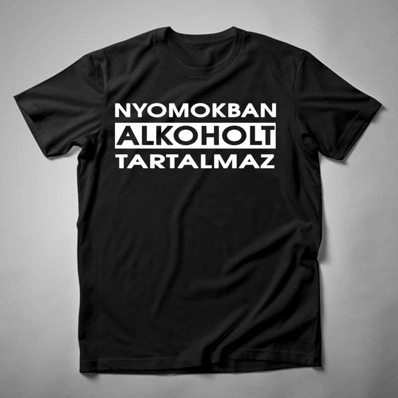 Férfi póló Nyomokban Alkoholt Tartalmaz