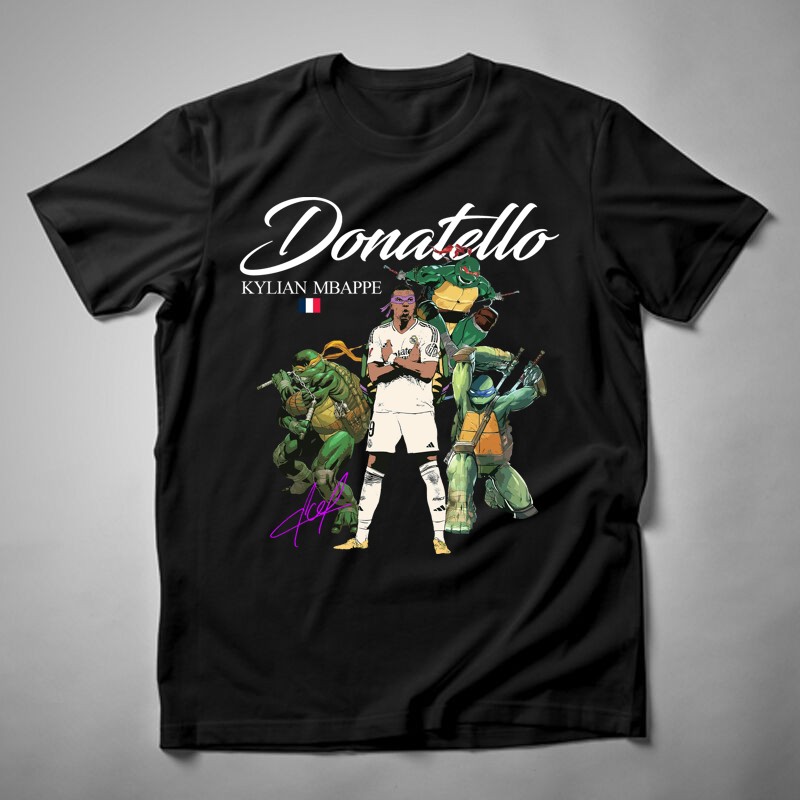 Férfi póló Kylian Mbappe Donatello