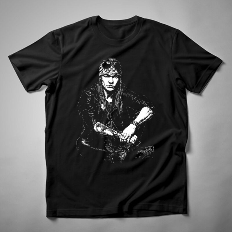 Férfi póló Axl Rose Ül