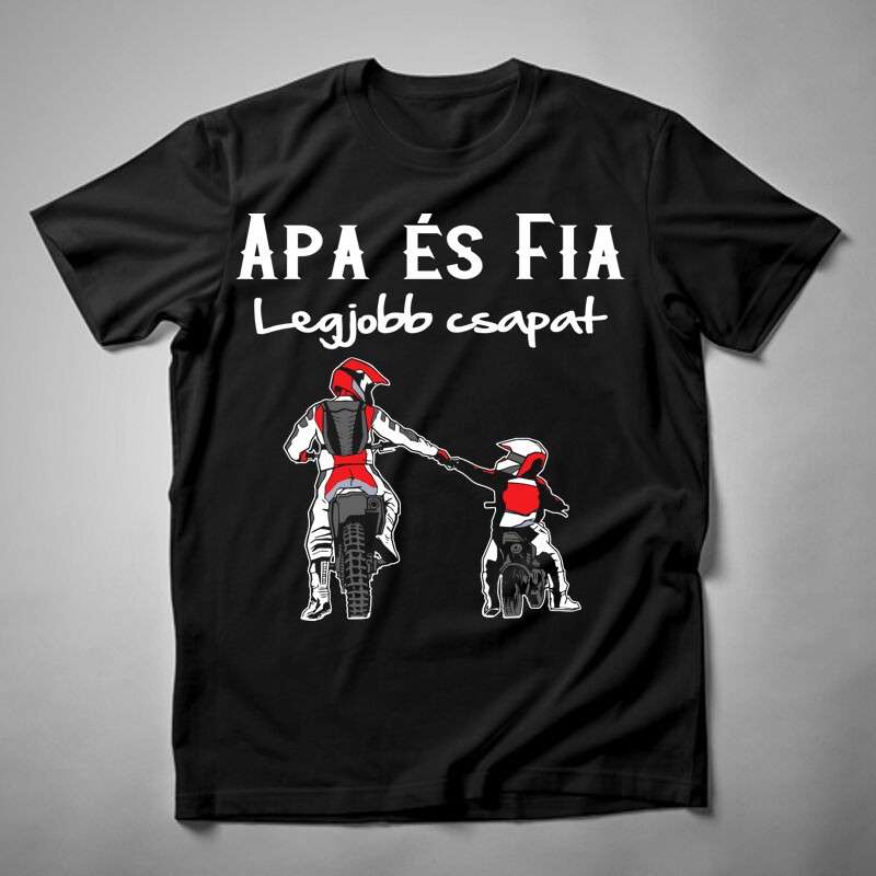 Férfi póló Apa És Fia Legjobb Csapat MOTOR