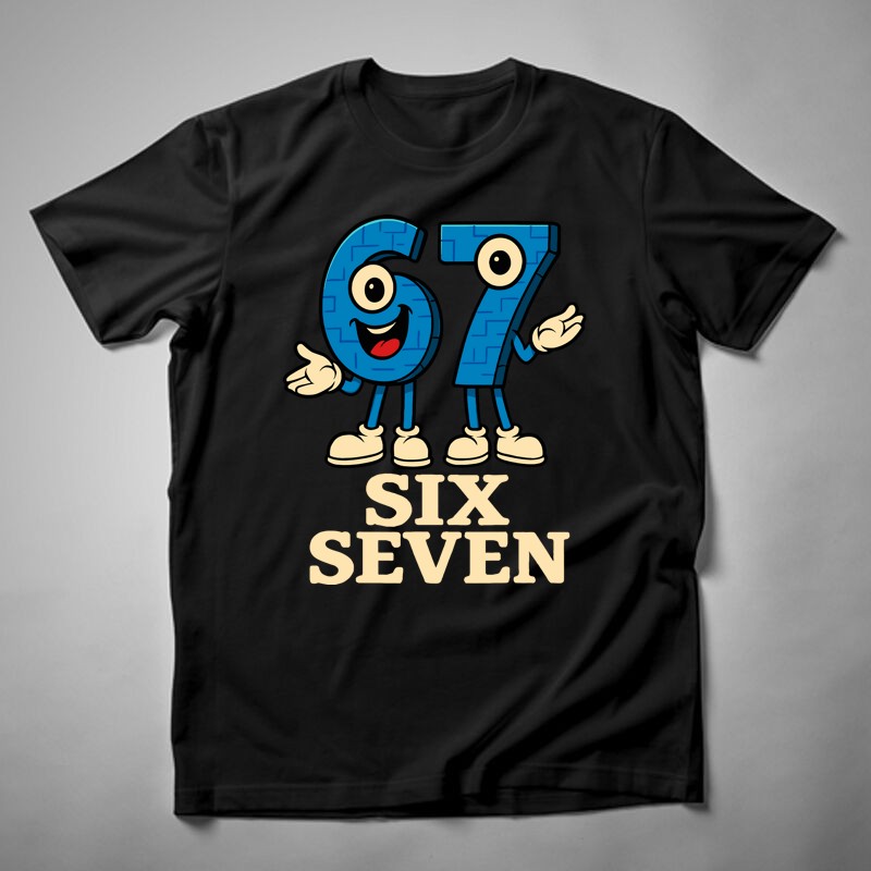 Férfi póló Six Seven Brainrot