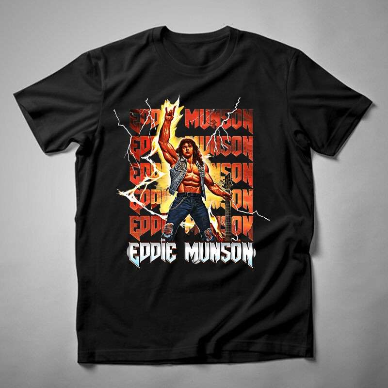 Férfi póló Eddie Munson Manowar
