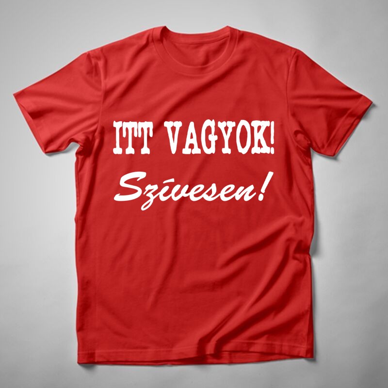 Férfi póló Itt Vagyok Szívesen