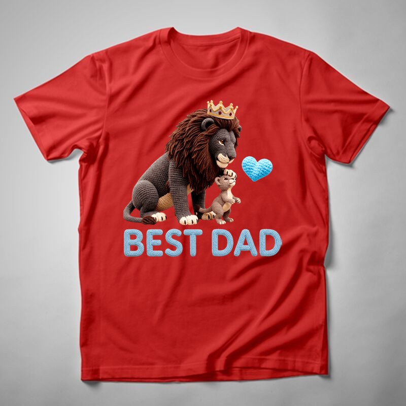 Férfi póló Best Dad Oroszlán