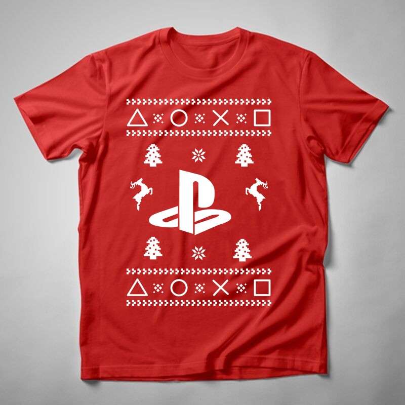 Férfi póló Playstation Karácsony