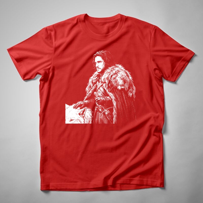 Férfi póló Jon Snow Lovon